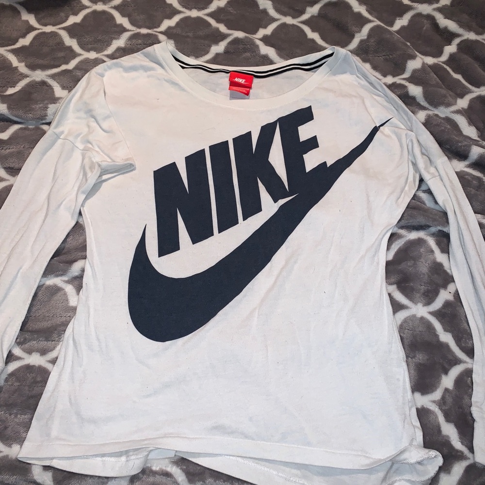 White long sleeve Nike shirt size S